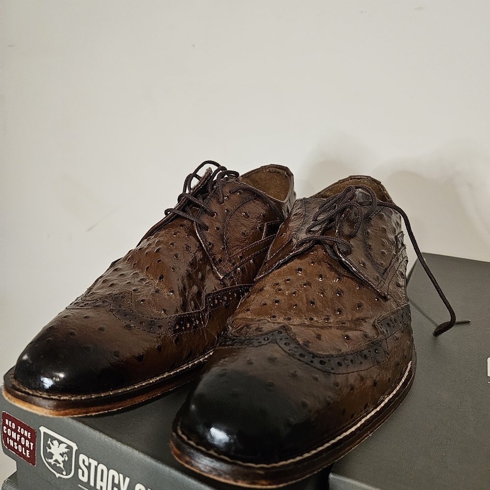 Stacy Adams Men's Dark Brown and Black Oxfords